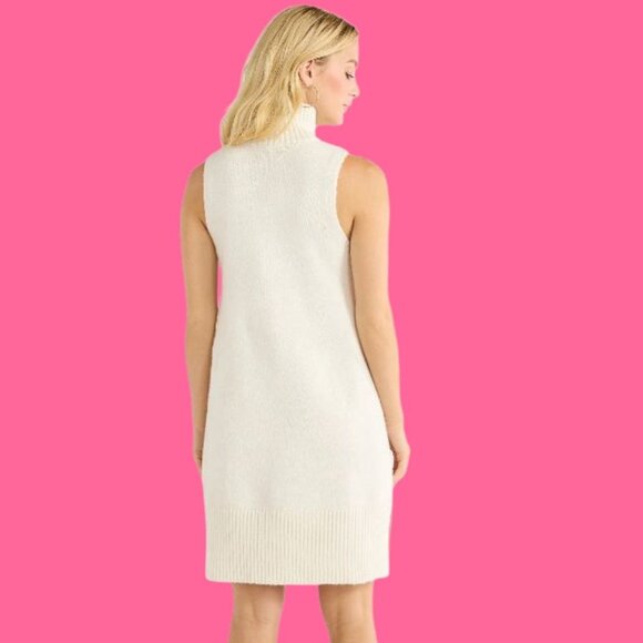 Free Assembly Womens Sleeveless Turtleneck Sweater Dress Wht XSmall - Picture 2 of 12